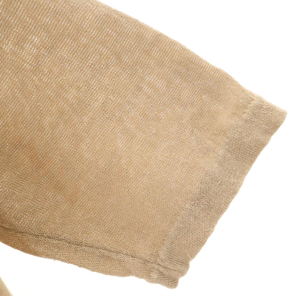 JOURNAL STANDARD Made In Japan Linen Short Sleeve Knit L Beige Men's Used
