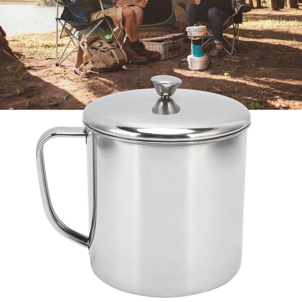 Cylindrical Overall Metal Tumbler With Sealed Lid Beverage Cup Drinking Mug Coffee Drinking 10cm