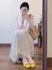 2026 New Women's Sleeveless Dress - Early Spring White Patchwork Skirt