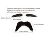 2x Fake Mustache and Fake Eyebrows Disguise Supplies Stick On Funny Decorations
