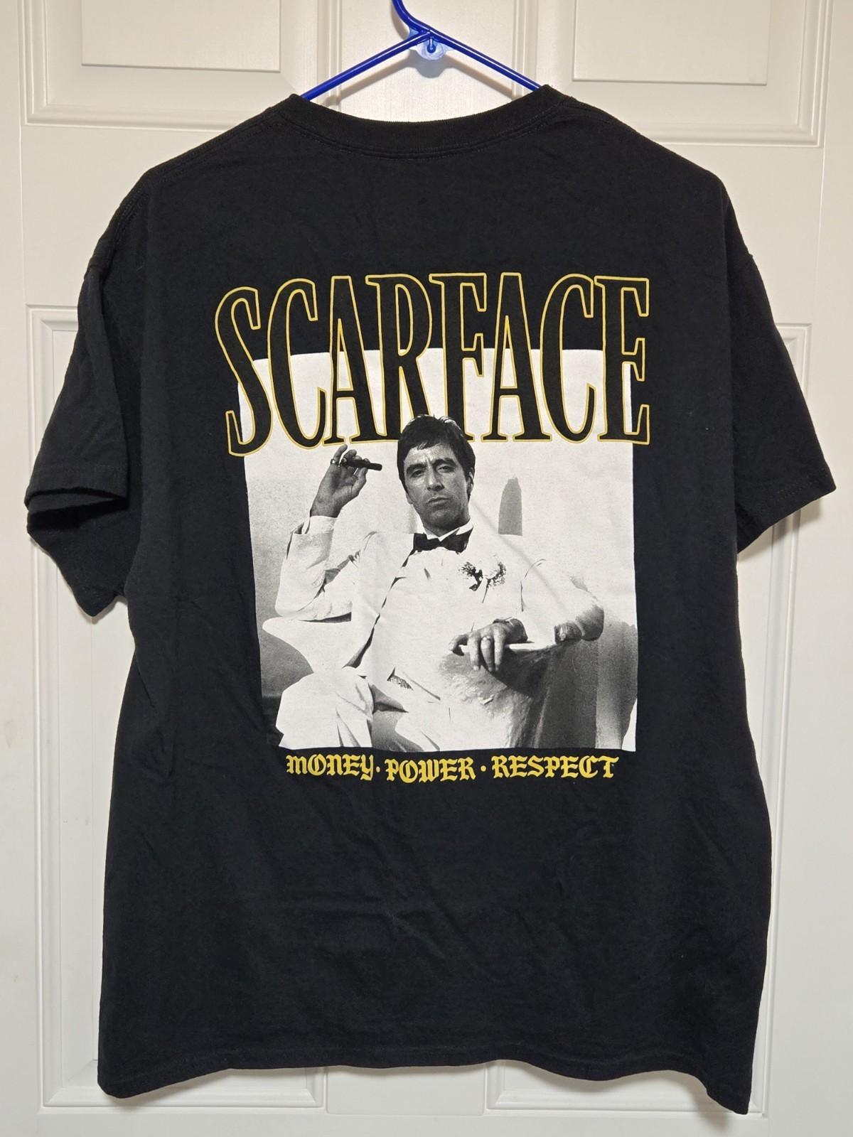 Scarface Shirt Mens Size Large Black Universal Unisex T-Shirt S