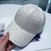 Baumwolle Voller Strass Baseballkappe Einfarbige Sonnenhutmütze Street