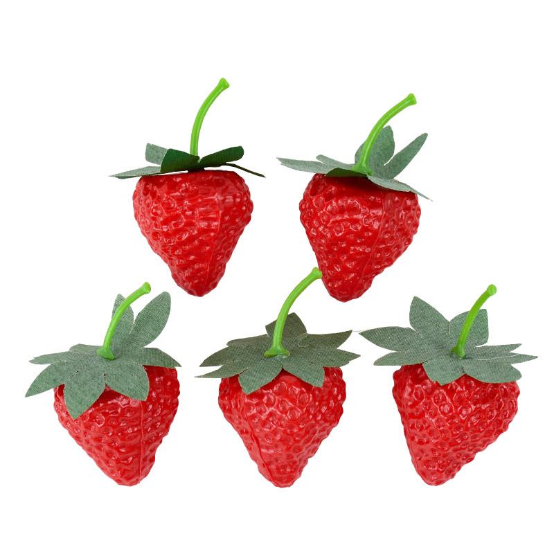 20Pcs Artificial Strawberry Simulation Plastic Fake Fruit for Home Kitchen Table Decoration Christmas Ornament DIY Wedding Party