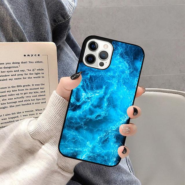 Blue Sea Ocean Waves Mobile Phone Cases Cover For iPhone 17 Air 16 15 14 12 13 11 Pro MAX Apple Plus Coque