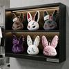 Gothic Style Bunny Plush Keychain Plush Rabbit Bag Charm Cute Bunny Keyring  Daily Carry