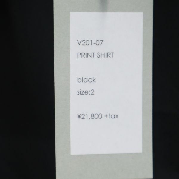 Cămașă cu mânecă lungă VAST222 20ss Print 2 negru Rubber soul Bărbați Folosit