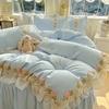Chiffon Lace Bedding Set Four-piece Set Skin-friendly Breathable Washed Sheets Quilt Cover Pillowcase