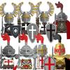 MOC Medieval Building Blocks Castle Knights Army Soldiers Warrior Accessories Warhorse Helmets Shields Armor Toy Gifts S036 DIY