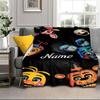 Custom Name Five Nights horror Theme Blanket bed sofa Blanket Flannel Blanket for Camping, Hiking, Picnic Essentials,gift for family and friends