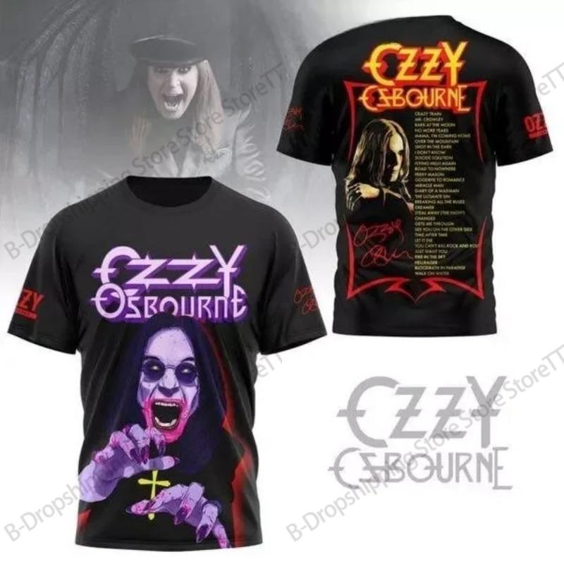 Men T-shirt Rock Band Ozzy Osbourne 3d Print T Shirt Tops Womens Sports Large Size Tops Tees Summer Tshirt Kids Clothes Street
