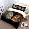 Tiger Faces Mirroring Each Other. Bedding Sets Duvet Cover Sets Duvet Covers Pillowcases(1 * Duvet Cover 2 * Pillowcases Without Duvet Insert)