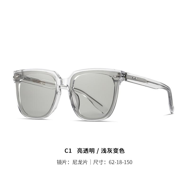 New anti-UV sunglasses with titanium chain p1002Full-frame nylon lens sunglasses, lightweight and durable for commuting