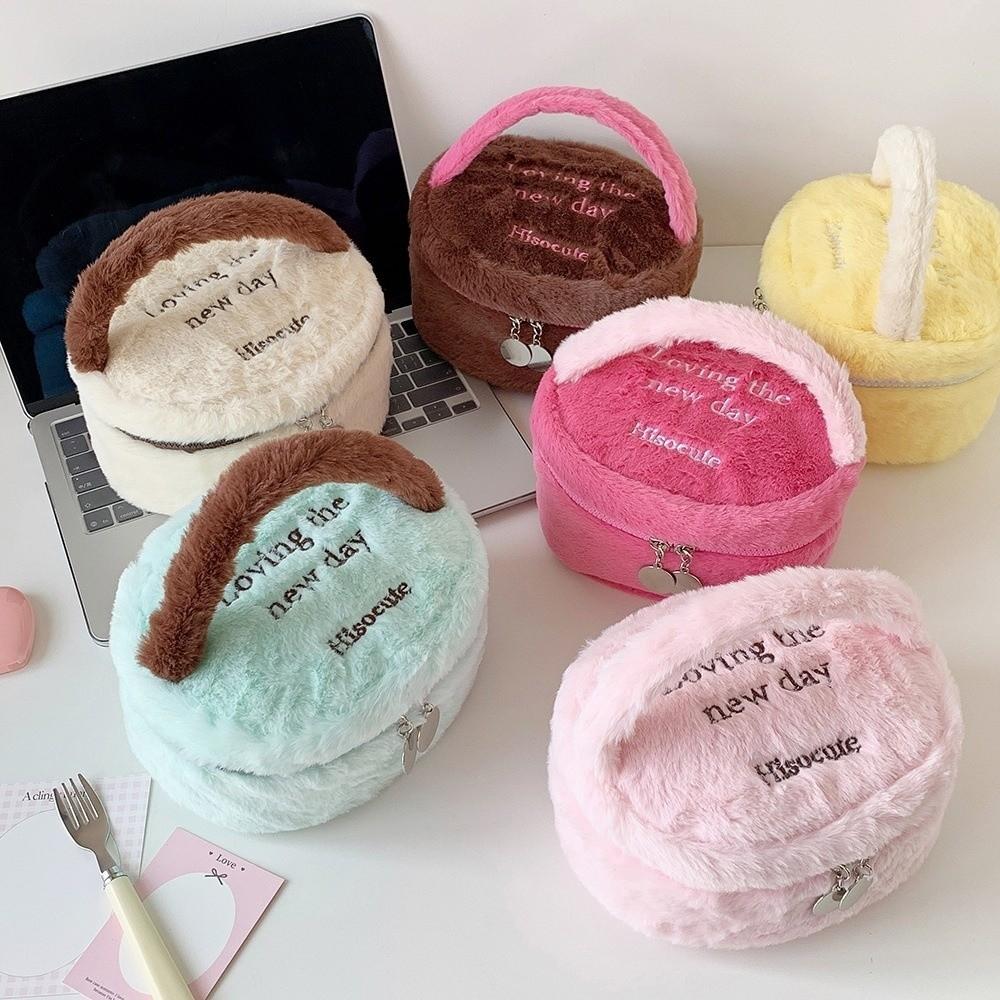 Fashion Plush Plush Cosmetic Bag Travel Organizer Cosmetic Makeup Bags Large Capacity Wash Pouch Storage Toiletry Bag Student
