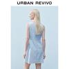 UR 2025 Summer Contrast Plaid Sleeveless A-line Dress
