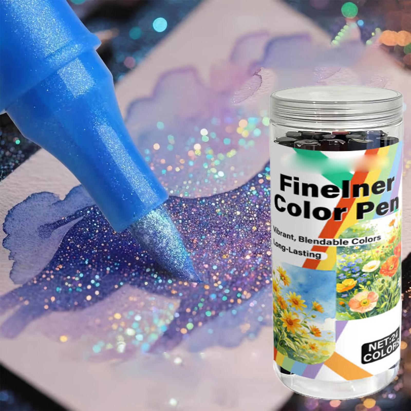

Fine Liner Color Pens Set with 10ml Ink Capacity Suitable for Art Drawing Sketching and Coloring Long-Lasting Vibrant Blendable Ink Markers One Size