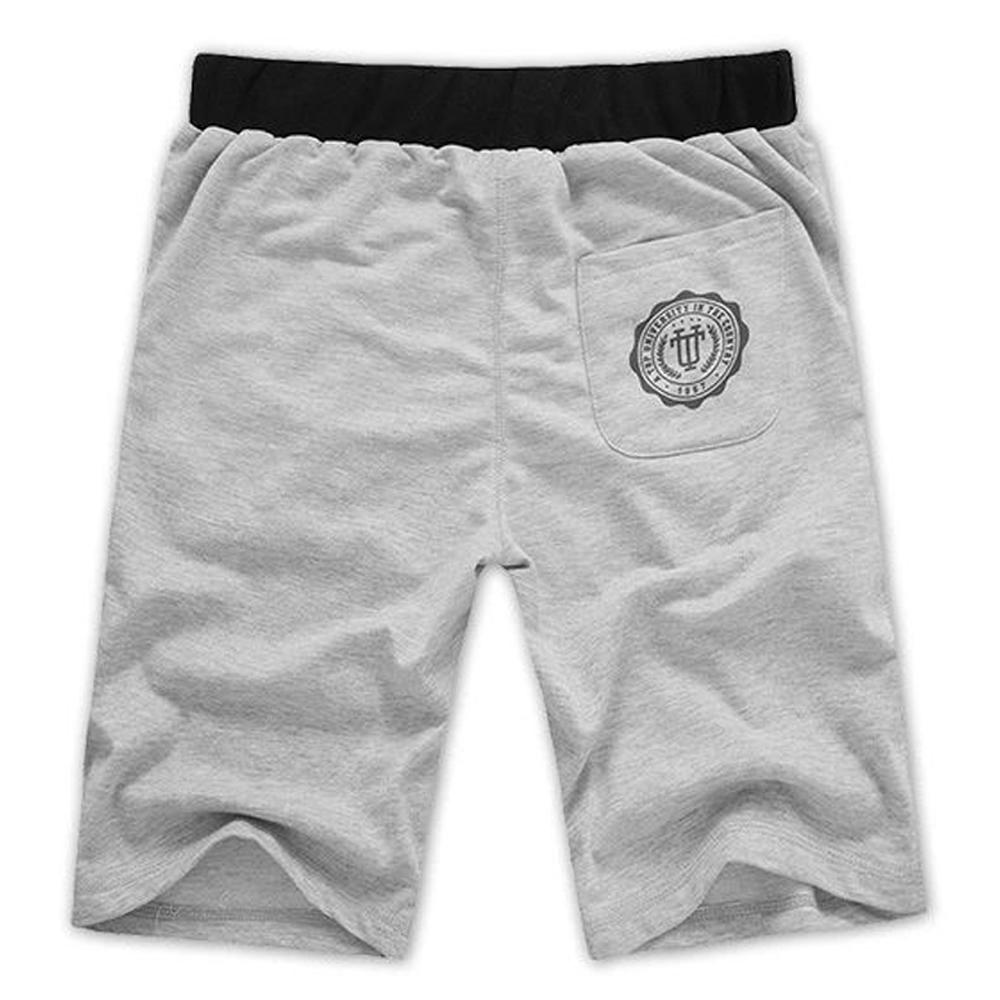 Drawstring Men Printed Shorts Casual Male Solid Color Skinny Trousers Pants