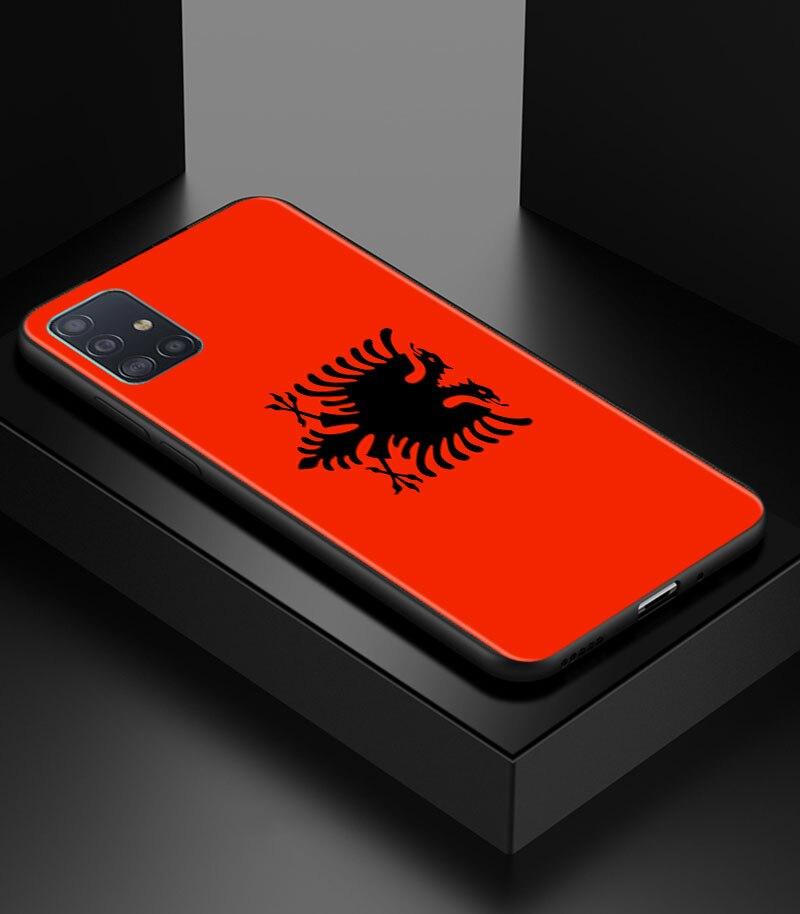 

Чехол для телефона со скелетом медведя и флагом Албании для Samsung Galaxy A51 A71 A21S A12 A11 A31 A52 A41 A32 5G A72 A02S, силиконовая задняя крышка Samsung A32 4G