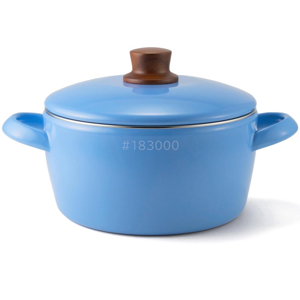 Fuji Horo Pot 20cm Zenith Blue Compatible with IH Nature Series Two-handed NA-20W.ZB