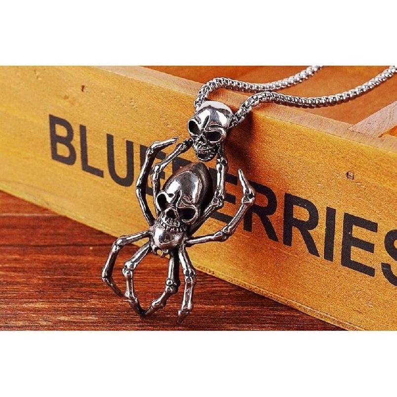 Хэллоуин Череп Паук Ожерелье для Мужчин Женщин Кулон Череп Паук Украшения Ожерелья для Мужчин Женщин Мальчиков Девочек