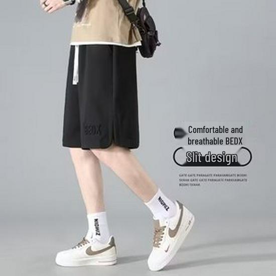 Calças Retas de Verão Masculinas de Seda Gelo de Secagem Rápida - Finas, Modernas, para Negócios e Esporte Casual