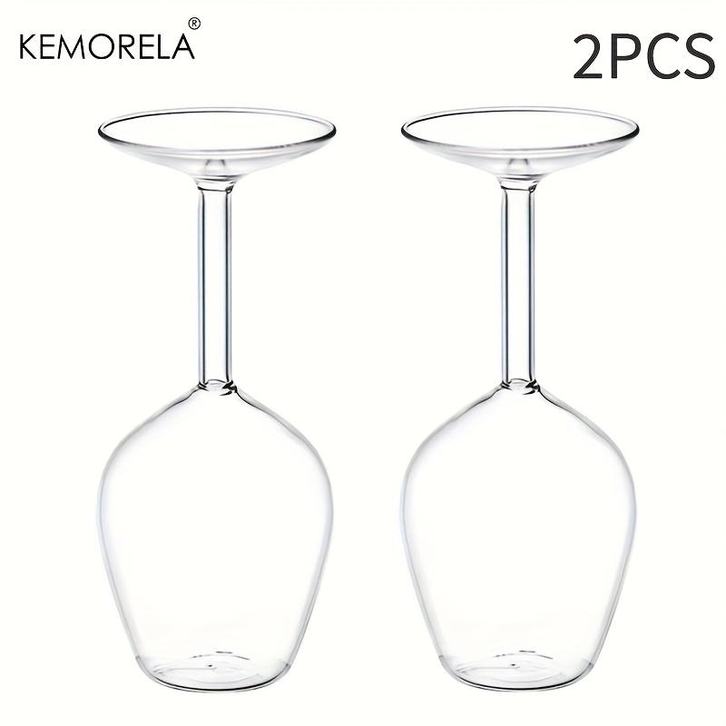 

1/2PCS Hand-Blown Borosilicate Glass Wine Goblet 400ml Shatterproof Inverted Cup Thermal Resistant for Red Wine Cold Drinks