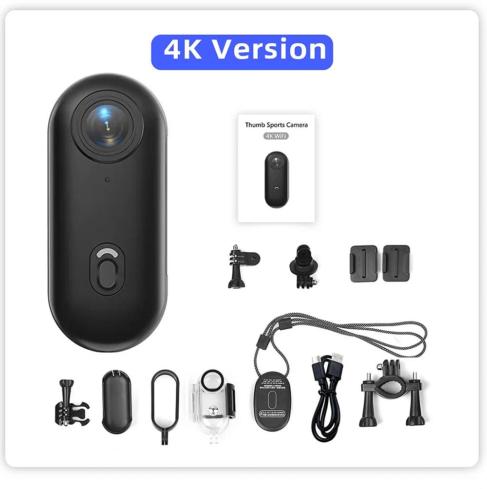 

Magnetic POV 4K HD Mini Action Cam Wireless WiFi Wearable Camera for YouTube Influencers Pocket Vlog RecorderTravel Bodycam 64GB Card