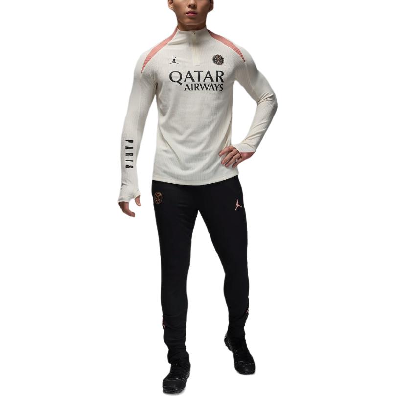 Jordan Paris Saint-Germain FW24 Dri-FIT ADV Outdoor Casual Sports Pullover Long Sleeve T-Shirt Men Tops White Pink FQ2321-111