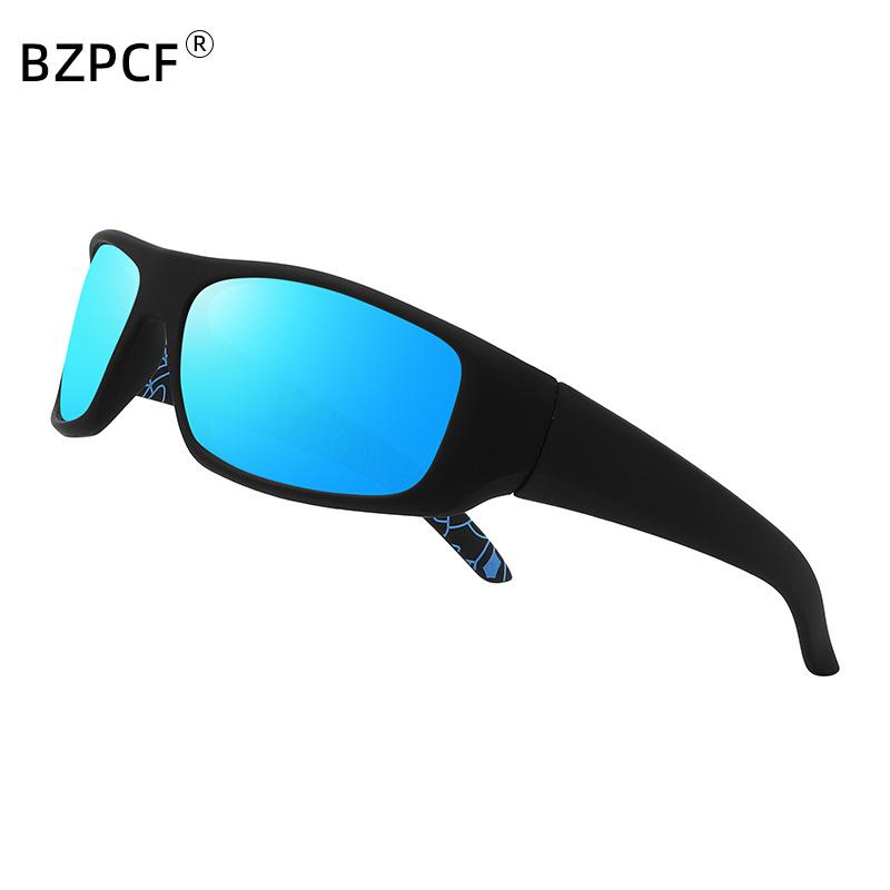 

Black-rimmed blue-film unisex hiking sunglasses one size