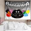 Barbapapa1 Tapestry for Bedroom Aesthetic Classroom Tapestries Wall Hanging for Living Room Dorm Office,Ideal Creative Gift