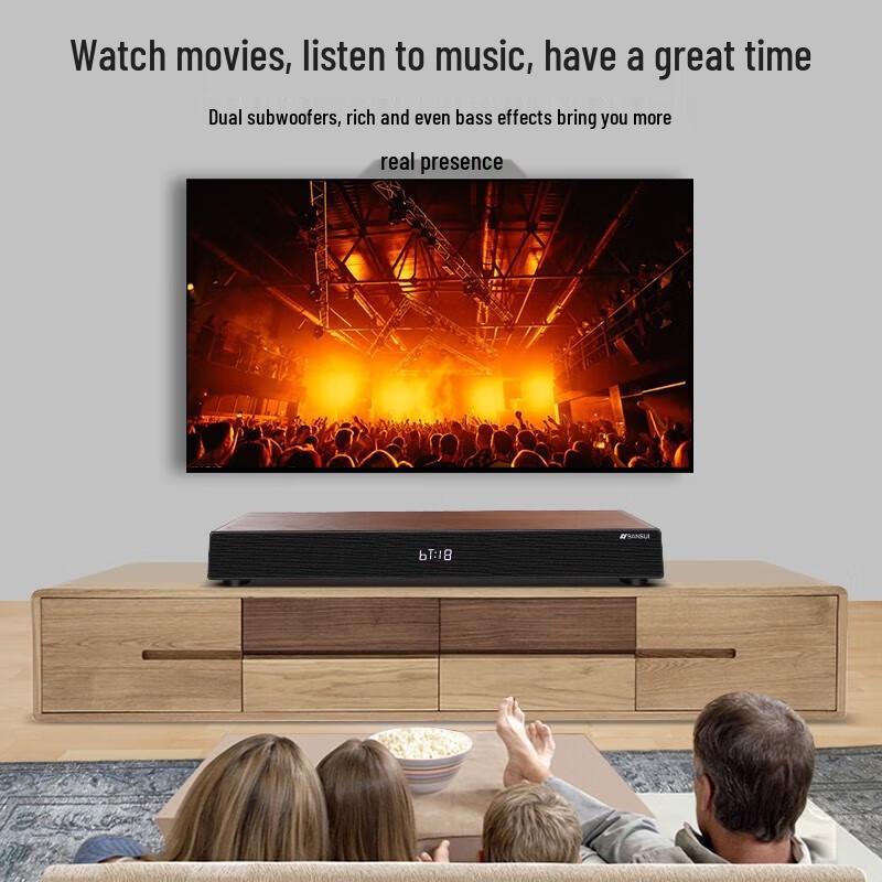 SANSUI DV-91D 2.1 Channel Wooden Soundbar Home KTV & Theater System