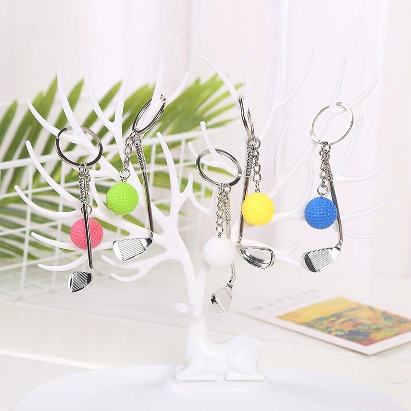 1PC Golf Ball for Kids Gifts Key Ring for Sport Lovers Key Holder Mini Metal Keychain Key Chain