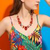 Decoration Vintage Chunky Necklace Charm Exaggerated Necklace Rhinestone Necklace  Gifts