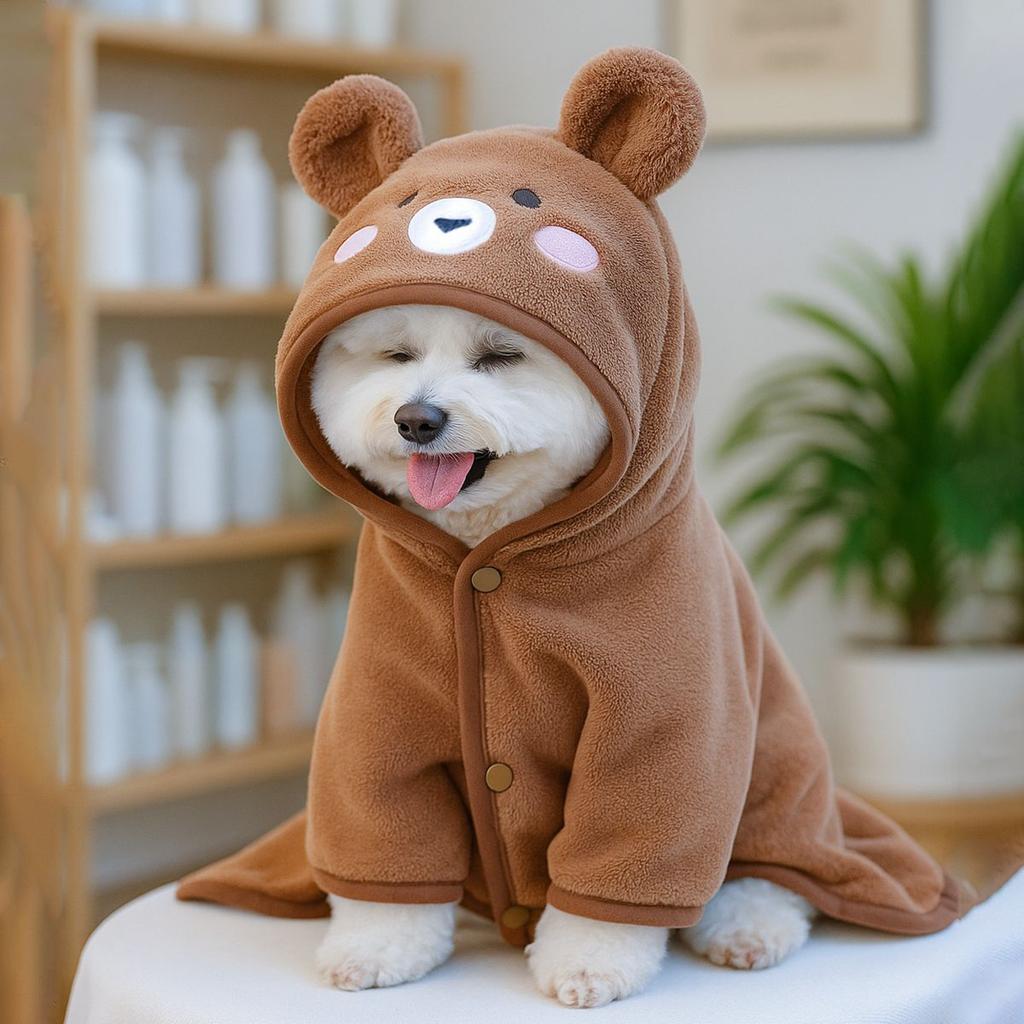 Teddy clothes than bear pet bathrobe cat dog bath towel clothes pet cute halloween christmas clothes