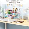 Caktraie makeup storage box 4 piece set 16 drawers transparent