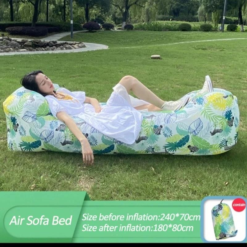 Trend Outdoor Products Rychlá nafukovací rozkládací pohovka se vzduchem Kvalitní spací pytel Nafukovací vzduchový vak Líný vak Plážová pohovka 240*70cm