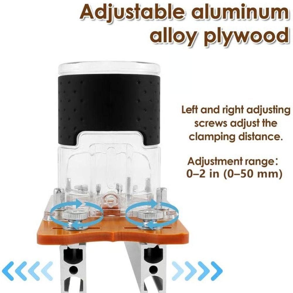 Woodworking Router Slotting Locator Adjustable Slotting Bracket 2 in 1 Router Base  Furniture