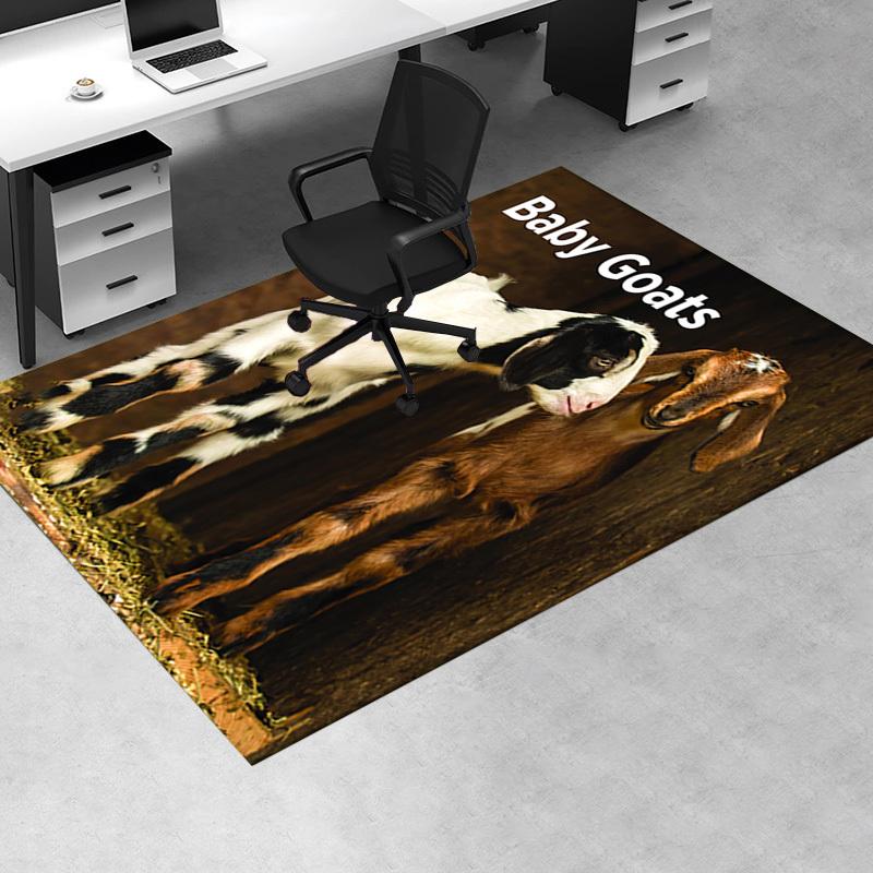 Office Carpet Baby Goats Sofa Rug for Under Chairs, Protection Blanket