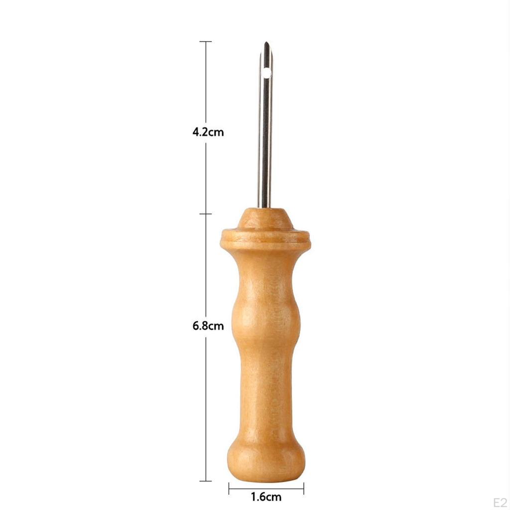 Děrovací jehla Nástroj pro vyšívání dřevěného pletení DIY pro začátečníky zaháknutí koberců