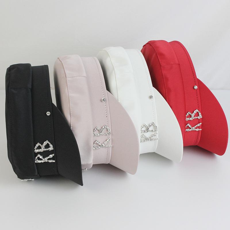 2025 Trendy Satin Letter RB Military Hats Designer Brand Spring Summer Newsboy Cap Crystal Flat Top Baker Boy Hat Visor