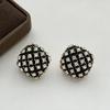 2025 Light Luxury Full Diamond Spherical Stud Earrings for Women - High-End Fashionable Design Jewelry