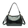 Korean Style Women's Crocodile Pattern Shell Crossbody Bag - 2026 Bright Leather Fashion