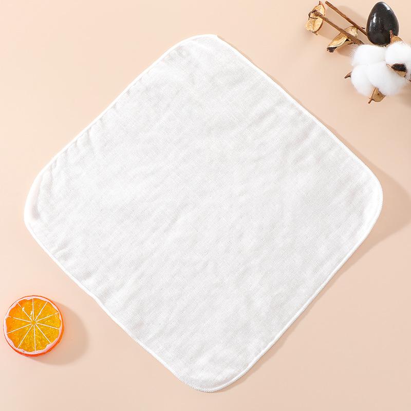 Baby Pure Cotton Double Layer Gauze Burp Cloths Summer Thin Newborn Yarn Dyed Square Towels Soft Absorbent 25*25