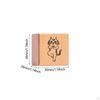 Cat Stamp Cute Animal 1.2 Inch for Kids Wooden Rubber Stamping Mailing Scrapbooking Letter