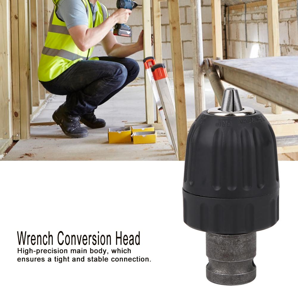 Electric Drill Chuck Hand Tight Clamp Thread Adapter Wrench Conversion Thread Head 0.8‑10mm 3/8‑24UNF for SDS Drill Chuck