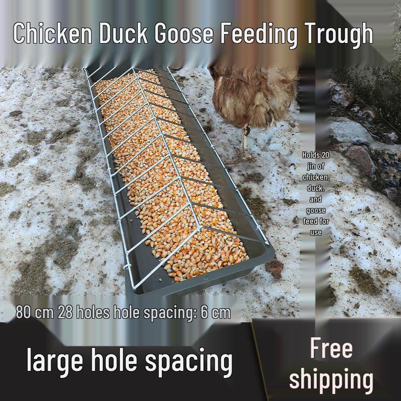 

Годівниця для курей та качок з нержавіючої сталі: Кругла, потовщена годівниця та поїлка для птахівництва