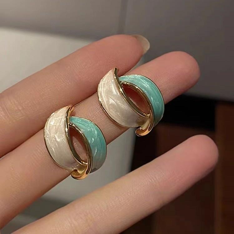 

Новая тенденция моды уникальный дизайн элегантный нежный французский винтажный крест двухцветные серьги женские ювелирные изделия подарки на вечеринку озеро синий