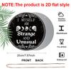 2D Flat, 1pc Round Aluminum Hanging Sign, Gothic Skeleton Metal Sign | I Myself Am Strange And Unusual Funny Words Vintage Painting Sign, Retro Wall