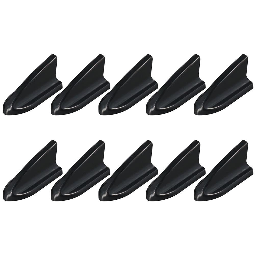 10 Pcs Car Roof Spoiler, Self Adhesive Car Body Spoiler Kit, Car Self Adhesive Roof Wing Exterior Trim Accessories (Black)