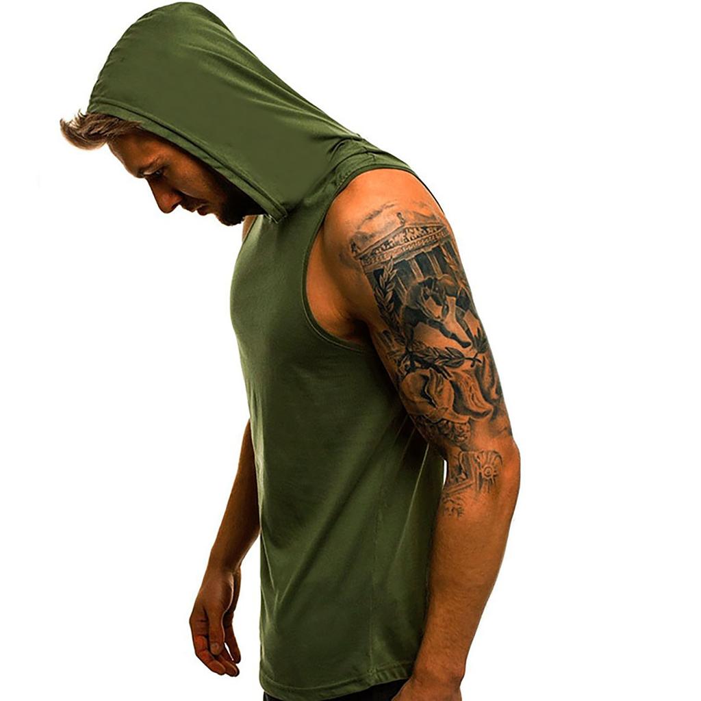 Buy Men's Summer Hooded Solid Color 