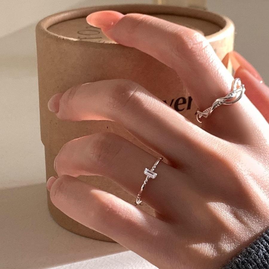 Anel Inseparável Prata 925 Vento Frio Aberto Ajustável Dedo Indicador